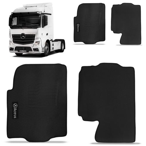 Jogo de Tapete Pvc Truck Benz New Actros 2008 a 2017 Borracha 2 Peças