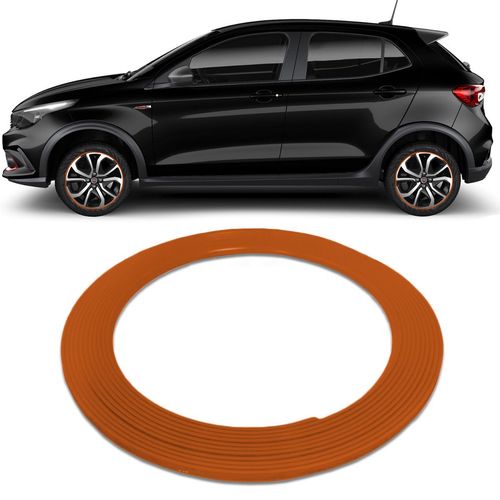 Friso para Roda Laranja 8mm Liga Leve 8 Metros