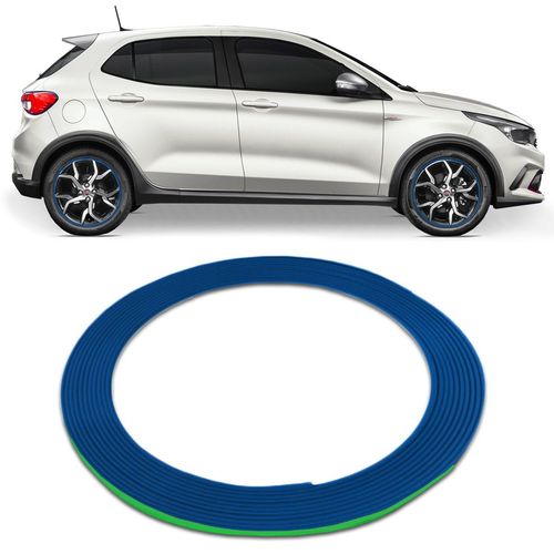 Friso para Roda Azul 8mm Liga Leve 8 Metros