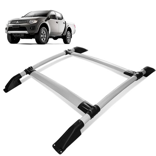 Rack De Teto Bagageiro L200 Triton 2008 a 2016 Tubolar Prata