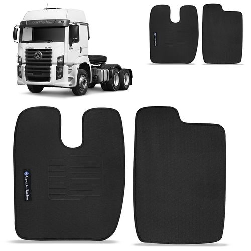 Jogo de Tapete Borracha Pvc Truck  Volkswagen Linha Constellation 2 Peças