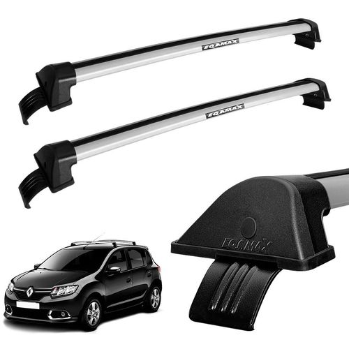 Rack de Teto Travessa Sandero 2015 a 2017 Prata Aluminio Eqmax