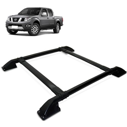 Rack De Bagageiro Teto Frontier 2008 a 2016 Tubolar Preto