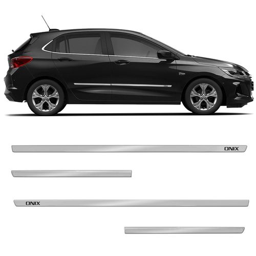 Friso Lateral Onix 2013 a 2023 Cromado Slim 4 Portas