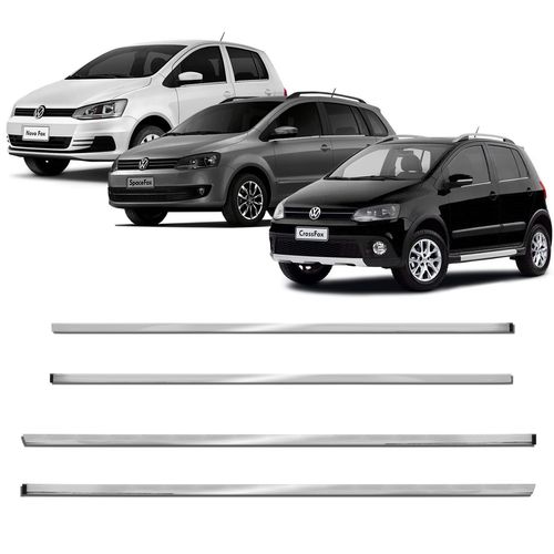Jogo de Friso Pestana Fox Crossfox Spacefox 2003 a 2020 Cromada