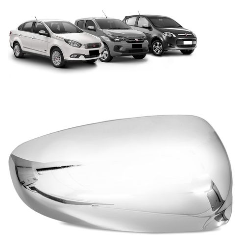 Aplique Retrovisor Palio Grand Siena Mobi 2012 a 2023 Cromado LD