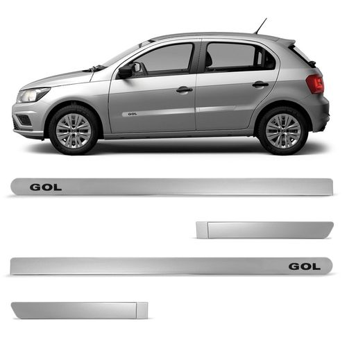 Jogo de Friso Lateral Gol 2008 a 2020 Prata Sirius Slim