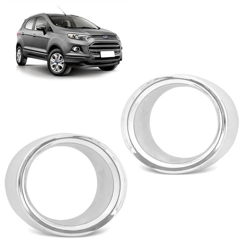 Moldura do Farol de Milha Ecosport 2013 a 2017 cromado