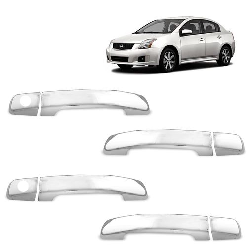 Capa Maçaneta Cromada Sentra 2008 a 2013 4 Portas Shekparts