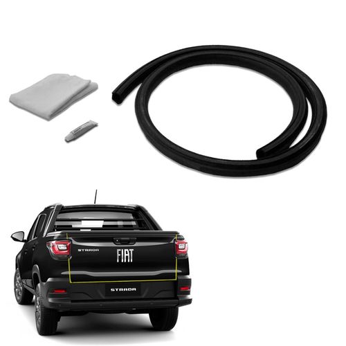 Kit Vedação Tampa Traseira da Caçamba Fiat Strada 2021 a 2023 Keko