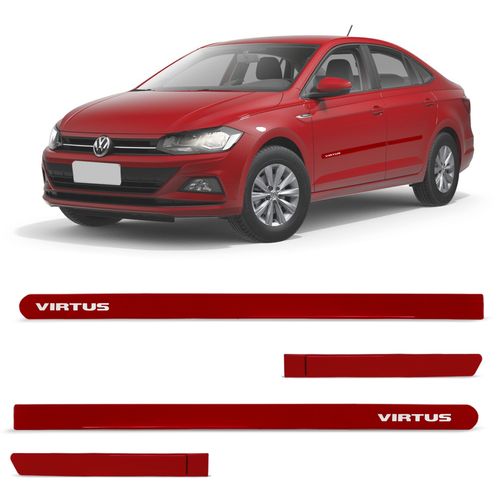 Jogo de Friso Lateral Virtus 2018 a 2023 Vermelho Tornado Slim