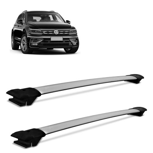 Rack Travessa de Teto Tiguan 2018 a 2021 Alumínio Prata