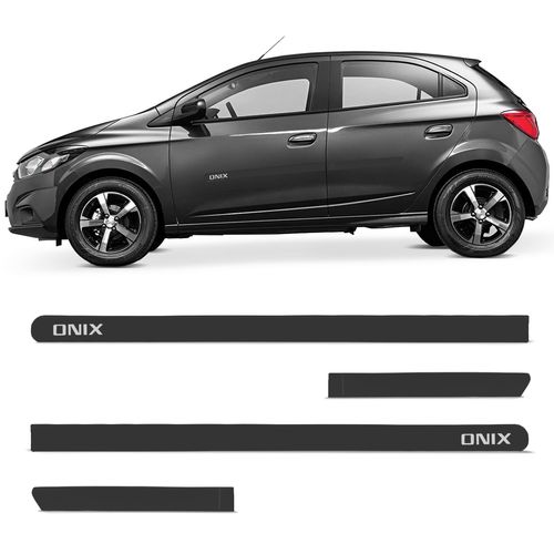 Jogo de Friso Lateral Onix 2013 a 2023 Cinza Mond Slim