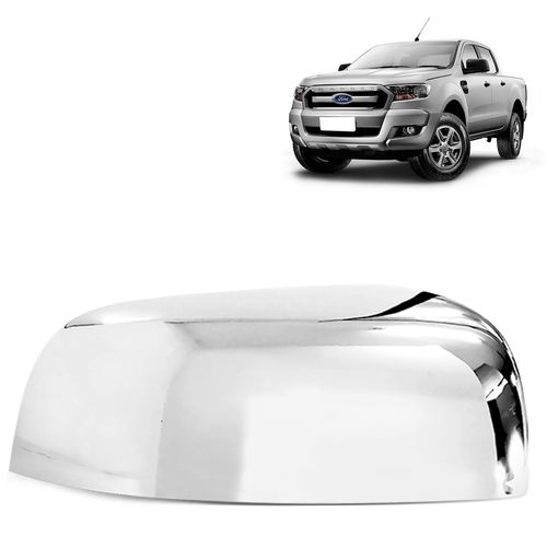 Aplique Retrovisor Ford Ranger 2013 a 2021 Lado Esquerdo Cromado