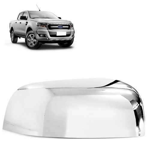 Aplique Retrovisor Ford Ranger 2013 a 2021 Lado Direito Cromado