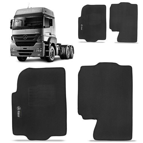 Jogo de Tapete Borracha Pvc Truck Mercedes Benz Axor 2004 a 2017 2 Peças