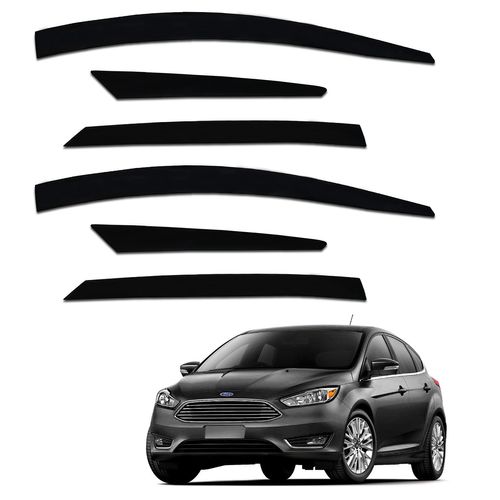 Calha Defletor De Chuva Focus Hatch 2014 a 2019 Acrilico Inteiriça