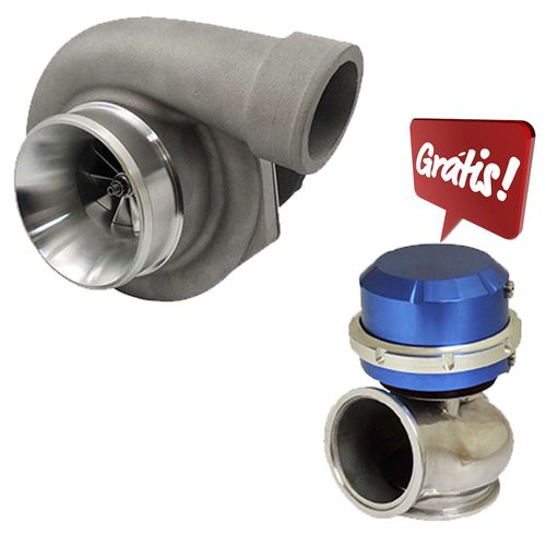 Turbina roletada GTX3582R T3 rotor billet 62,5mm eixo 62,3mm GRÁTIS: WASTEGATE 50MM V-BAND