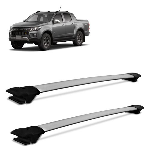 Rack Travessa de Teto S10 2012 a 2023 Alumínio Prata