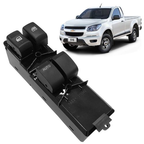 Interruptor Vidro Elétrico S10 2012 a 2016 CS Dianteiro LE 2 Portas