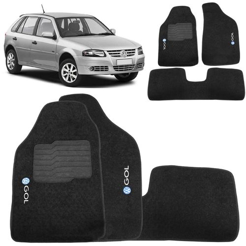 Tapete Carpete Gol G2 G3 G4 1995 a 2014 Preto 3 Peças