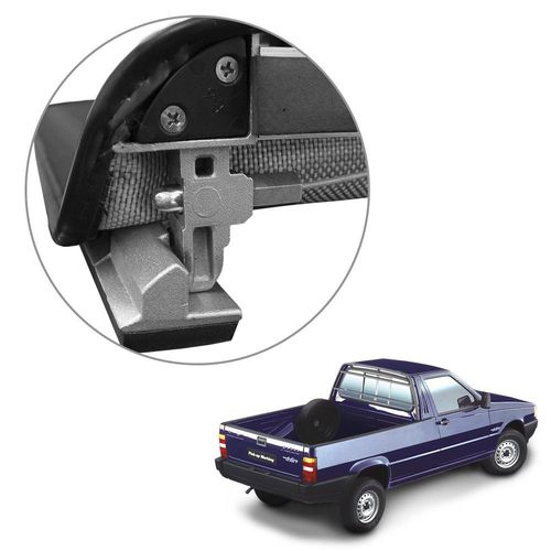 Capota Maritima Fiorino Longa 1988 a 1998 Com Grade Com Estepe Trek Aluminio Slim Eco