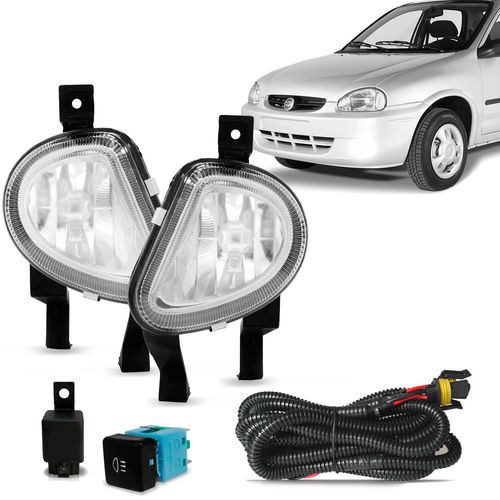 Kit Farol de Milha Corsa Classic Corsa Pick Up Auxiliar Neblina Botão Original