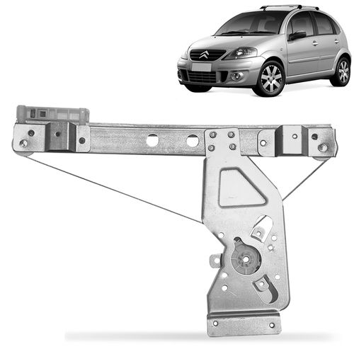 Máquina de Vidro Elétrico Citroen C3 2002 a 2016 Traseiro Esquerdo