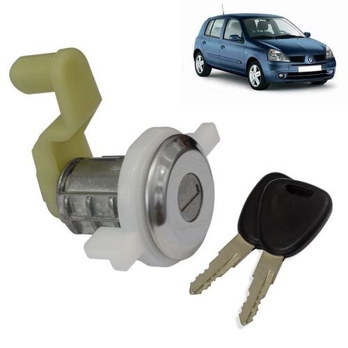 Cilindro Porta Clio 1999 a 2012 Dianteira Esquerda Com Chave