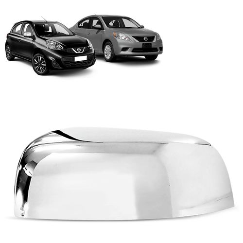 Aplique Retrovisor March versa 2012 a 2020 Cromado Lado Direito