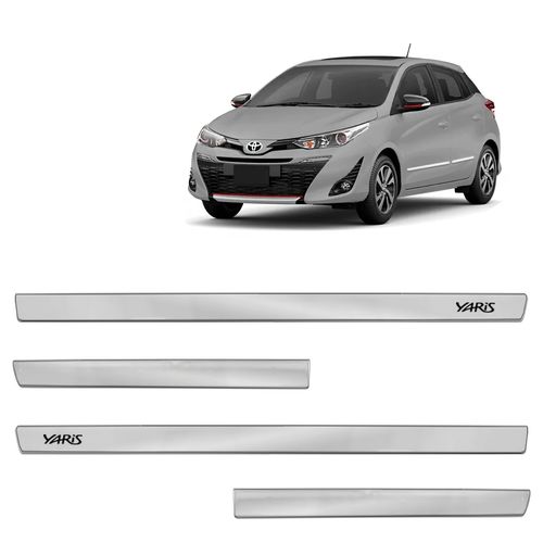 Friso Lateral Yaris 2019 a 2023 Cromado Slim 4 Portas