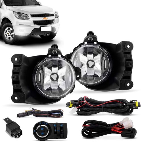 Kit Farol de Milha Spin TrailBlazer S10 2012 a 2023 Botão Modelo Original