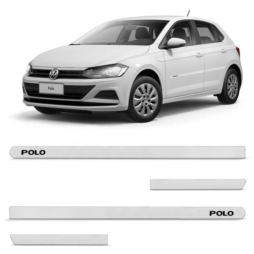Jogo de Friso Lateral Polo 2018 a 2020 Branco Cristal Slim
