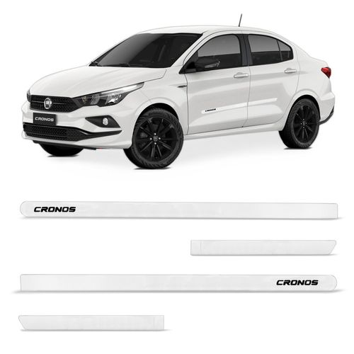 Jogo de Friso Lateral Cronos 2018 a 2023 Branco Alaska Slim