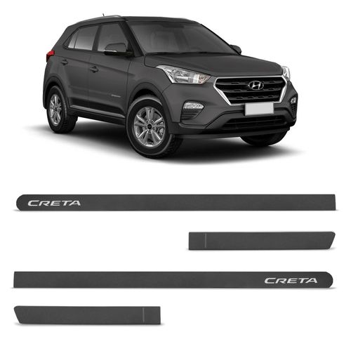 Jogo de Friso Lateral Creta 2017 a 2023 Cinza Titanium Slim