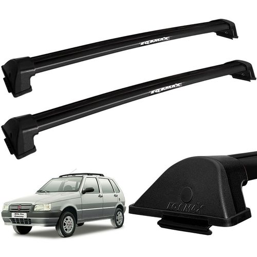 Rack Travessa Teto Uno Mille 2005 a 2013 4 Pts Preto Eqmax