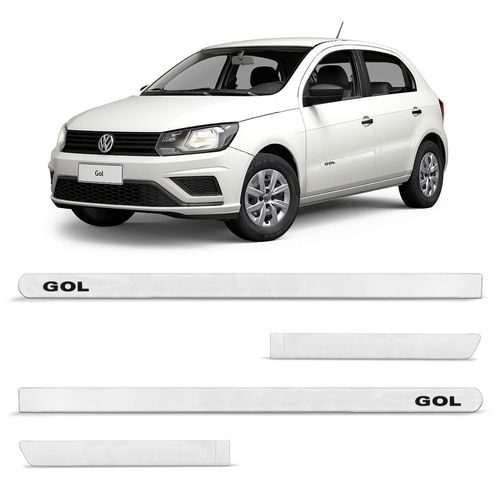 Jogo de Friso Lateral Gol 2008 a 2020 Branco Cristal Slim