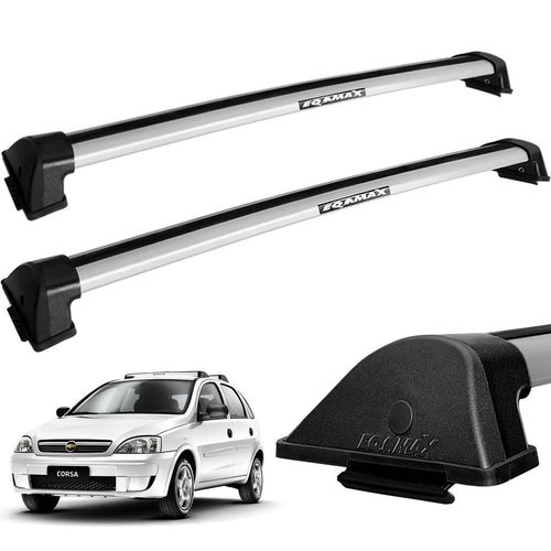 Rack Teto Travessa Corsa 2002 a 2011 Alumínio Prata Eqmax