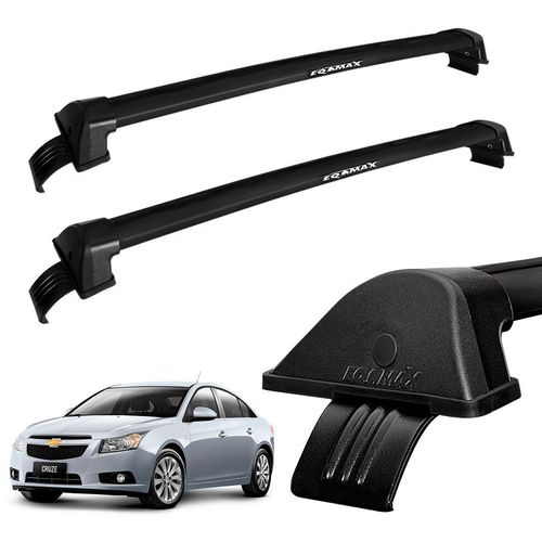 Rack de Teto Travessa Chevrolet Cruze 2012 a 2016 Preto New Wave Eqmax