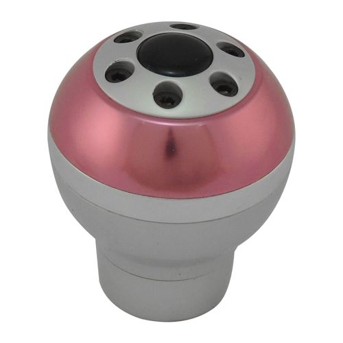 Manopla de câmbio universal - Vermelho Light/Prata - Sem uso.