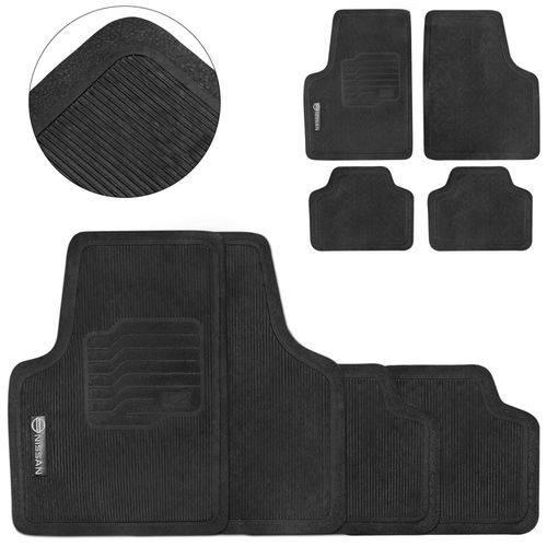 Tapete de Borracha PVC Nissan Universal Preto 4 Peças