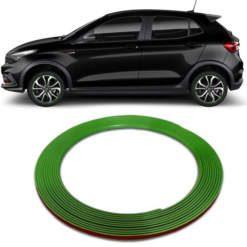 Friso para Roda Verde 8mm Liga Leve 8 Metros
