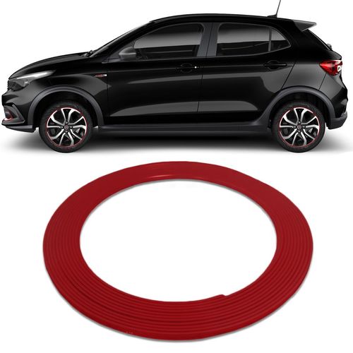 Friso para Roda Vermelho 8mm Liga Leve 8 Metros