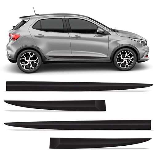 Friso Lateral Argo e Cronos 2018 a 2020 Borrachão Preto Modelo Original