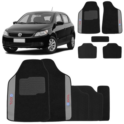 Tapete Carpete Volkswagen Gol G5 2008 a 2012 Preto