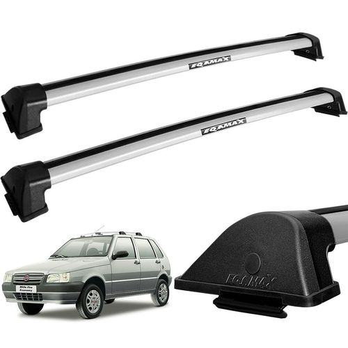 Rack Travessa Teto Uno Mille 2005 a 2013 04 Portas Prata Eqmax