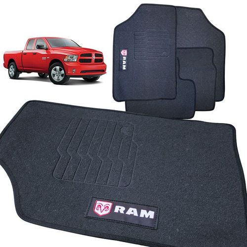 Jogo de Tapete Borracha Dodge Ram 2002 a 2013 em PVC