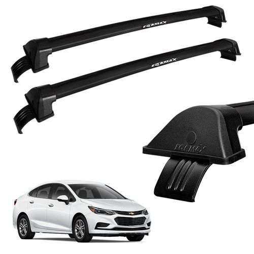 Rack De Teto Travessa Cruze Sedan 2017 a 2019 Aluminio Preto