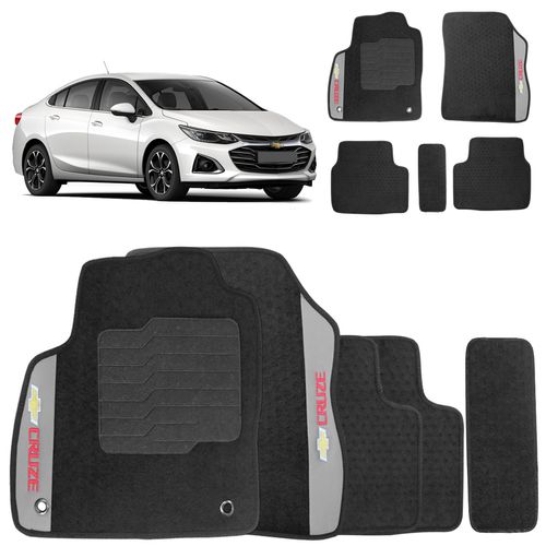 Tapete Carpete Chevrolet Cruze 2020 2021 Preto 5 Peças