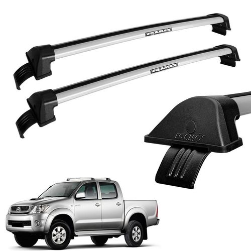 Rack Travessa Teto Hilux 2015 em Alumínio Prata Eqmax